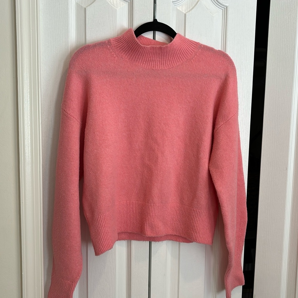Pink sweater turtleneck